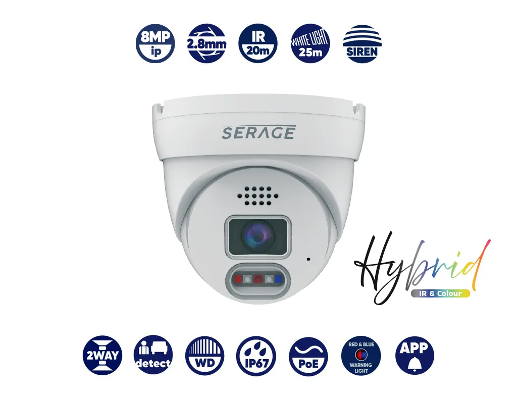 Serage 4K IP 2.8mm Fixed Lens Dome Camera