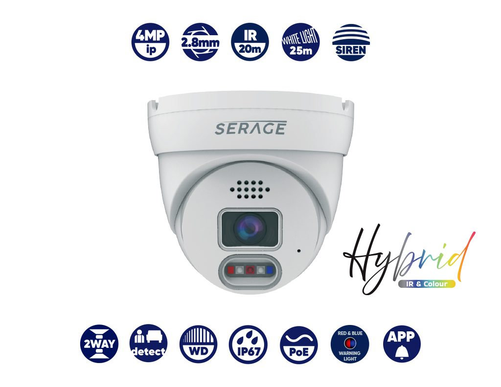 Serage 4MP IP 2.8mm Fixed Lens Dome Camera